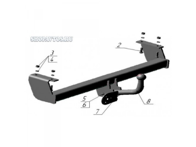 Фаркоп на Suzuki Grand Vitara I SUV 1998-2005гг. от AvtoS Фаркоп на Suzuki Grand Vitara I SUV 1998-2005гг.