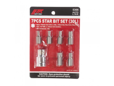 JTC Набор бит 1/2" TORX Т25-55 7 предметов JTC от JTC JTC Набор бит 1/2" TORX Т25-55 7 предметов JTC