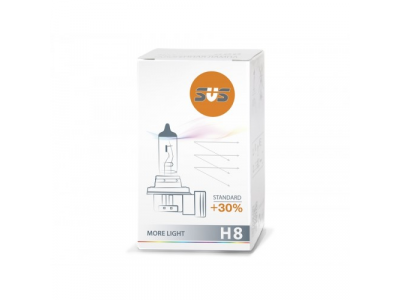 Автолампа галогенная SVS H8 12V 35W PGJ19-1 Standard +30%